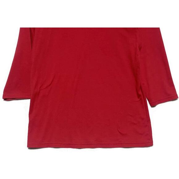 Trilogy by Morning Sun Top Size Extra Large Red With White Snowmen Accent - Picture 6 of 7